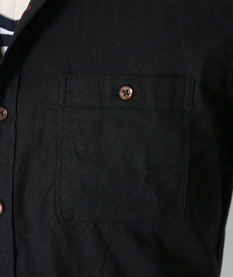 麻混シャツ×ボーダーT　2枚セット - Image 30