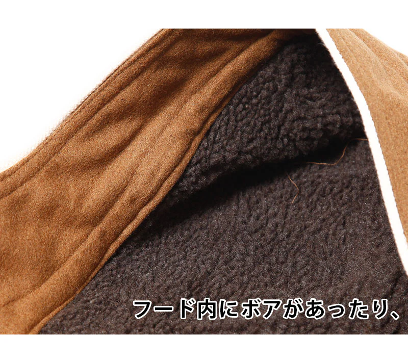 フード裏ボアくるみボタンメルトンコート - Image 21