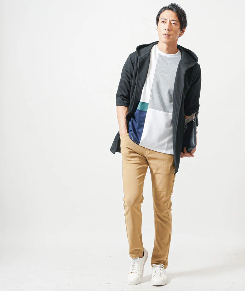 接触冷感切り替え半袖クルーネックTシャツ - Image 10