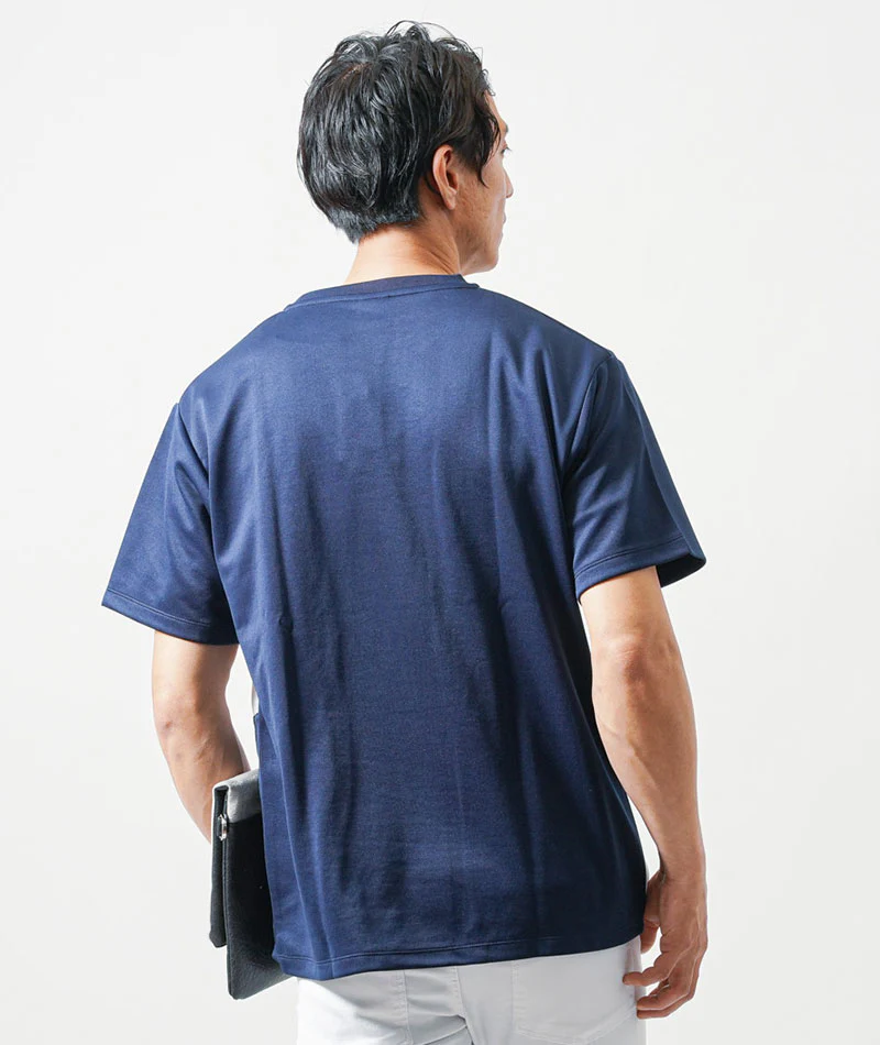 接触冷感切り替え半袖クルーネックTシャツ - Image 21