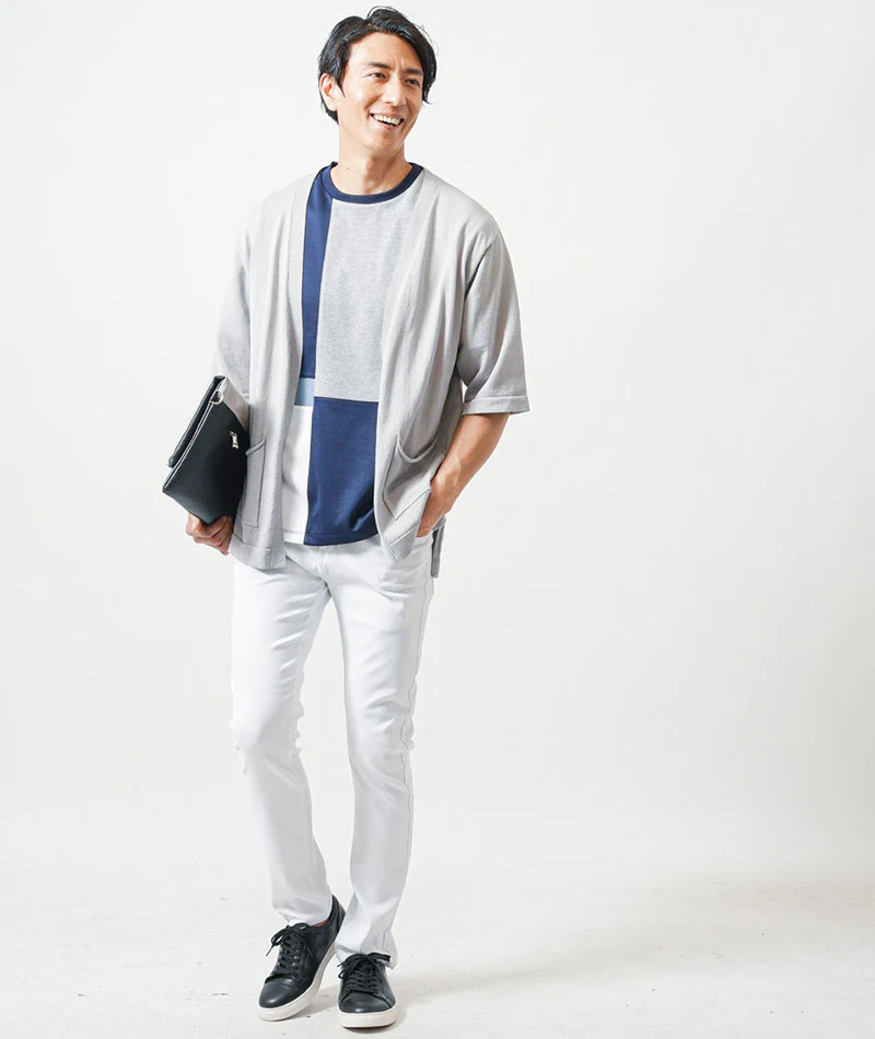 接触冷感切り替え半袖クルーネックTシャツ - Image 22