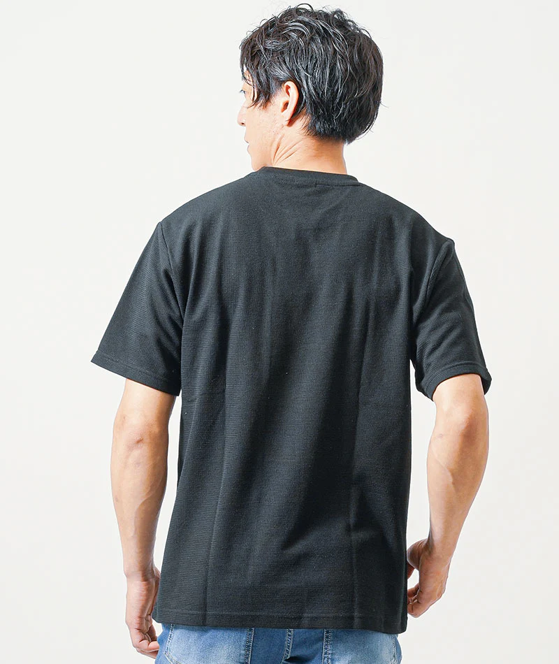 切り替えデザイン半袖クルーネックTシャツ - Image 7