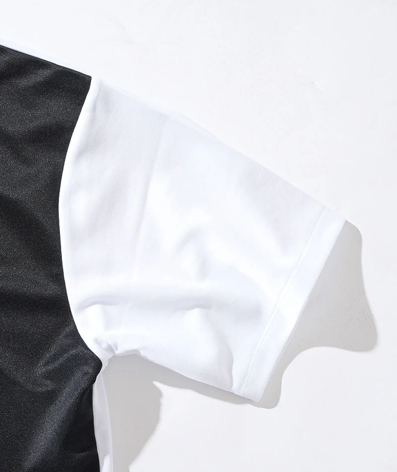 接触冷感グレンチェック切り替えクルーネック半袖Tシャツ - Image 17