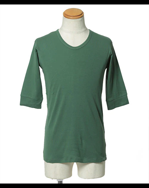 プレミアムコットンリブ付き６分袖クルーネックＴシャツ - Image 10