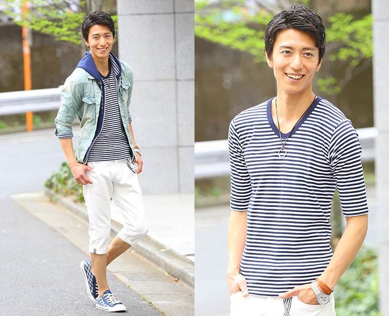 プレミアムコットンリブ付き６分袖クルーネックＴシャツ - Image 57