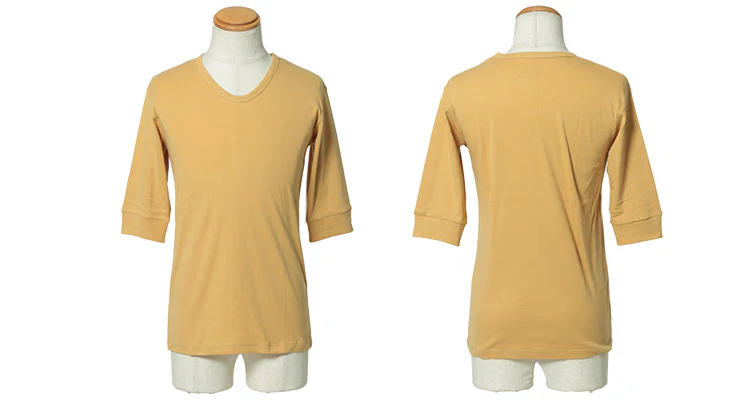 プレミアムコットンリブ付き６分袖クルーネックＴシャツ - Image 63