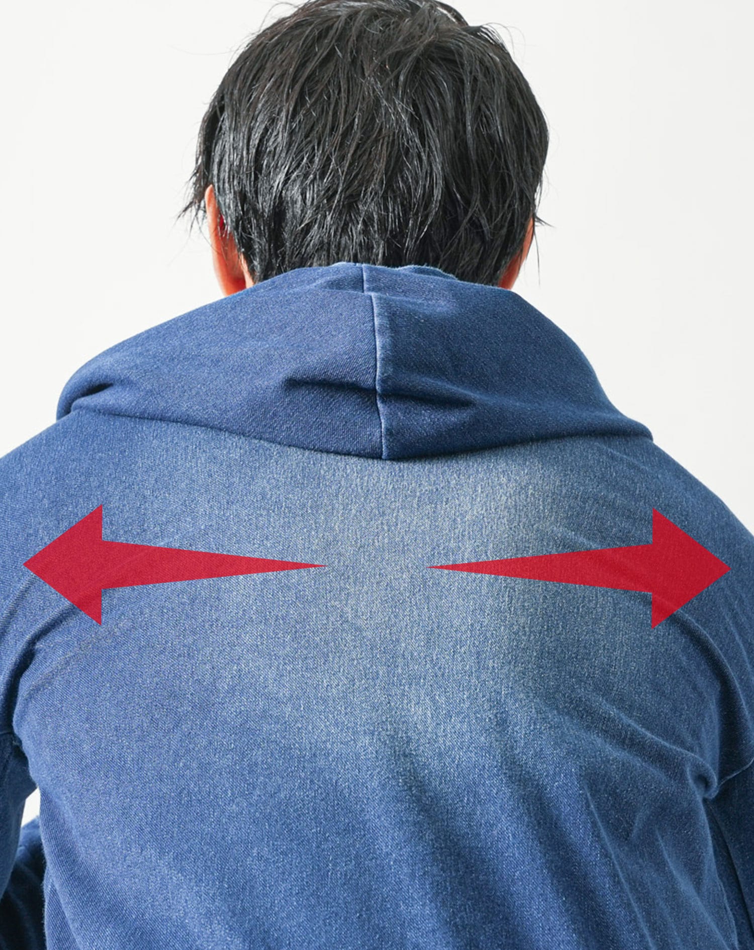 セットアップ　カットデニム長袖ジップアップパーカー×ストレッチジョガーパンツ - Image 7
