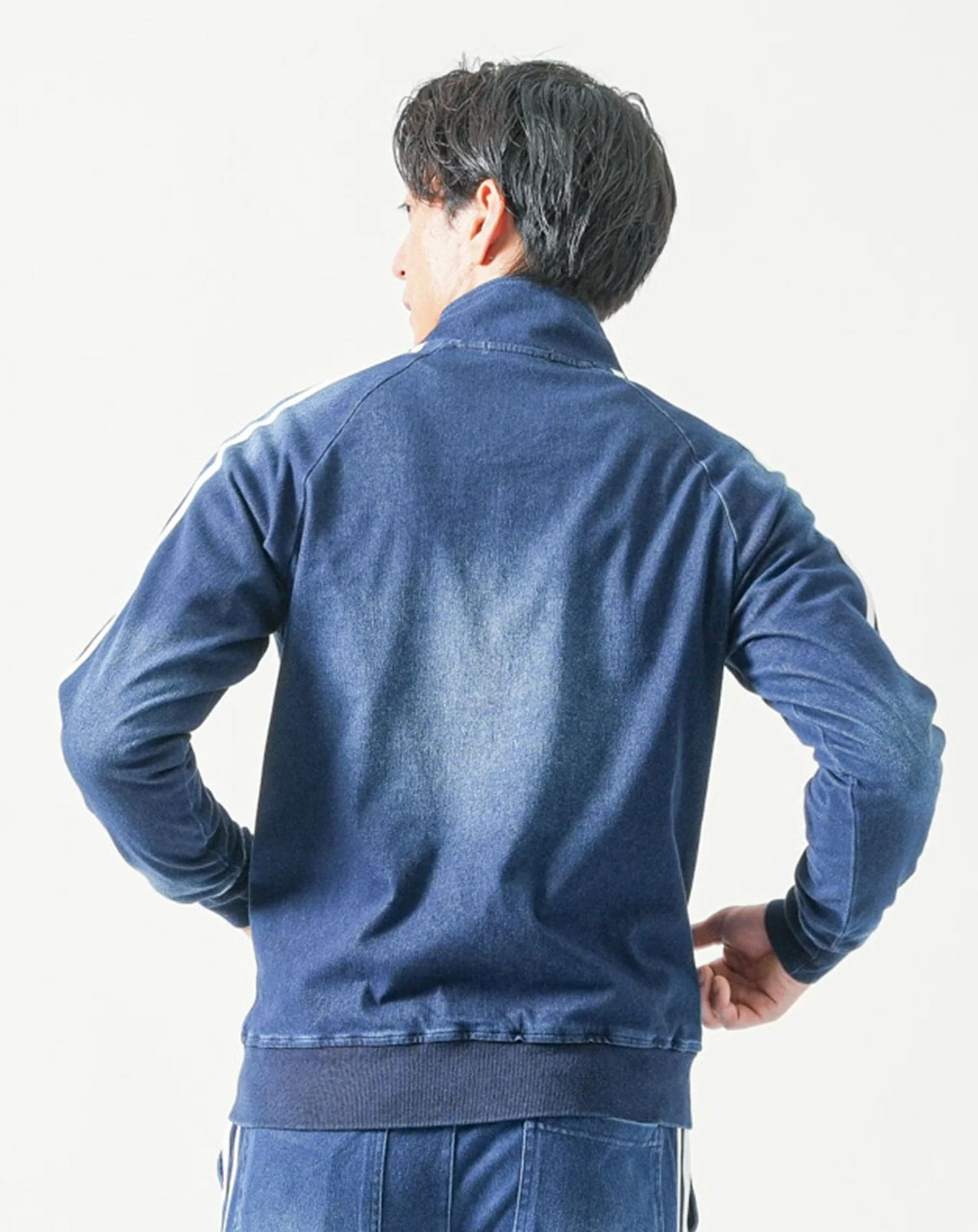 ライン入り長袖トラックデニムジャケット - Image 7