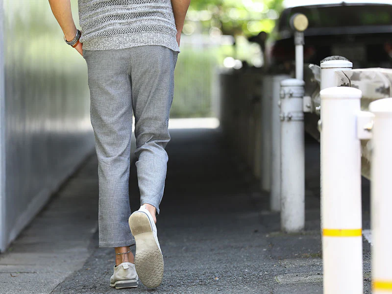 ベルト付き綿麻ストレッチ素材アンクルパンツ　2点セット - Image 9
