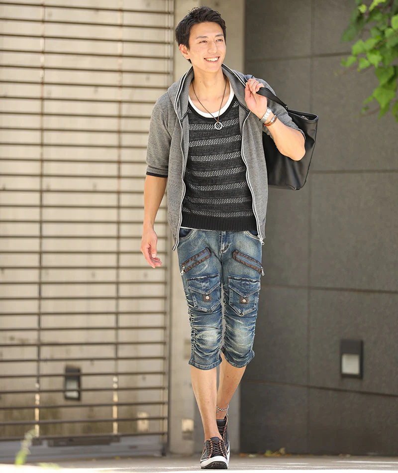 麻混素材５分袖メッシュニット×タンクトップ ２点セット - Image 13