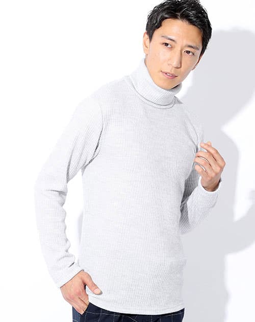 日本製　ウール混スリムフィット伸縮性抜群タートルネック - Image 31