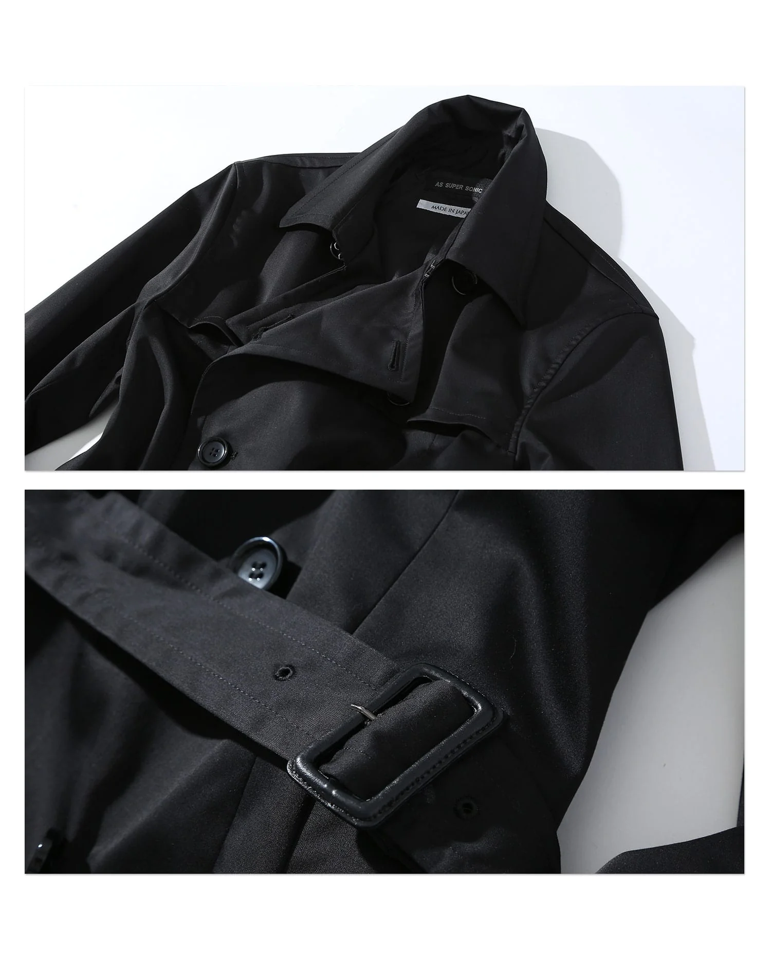 日本製スリムフィットプレミアムダブルトレンチコート - Image 50