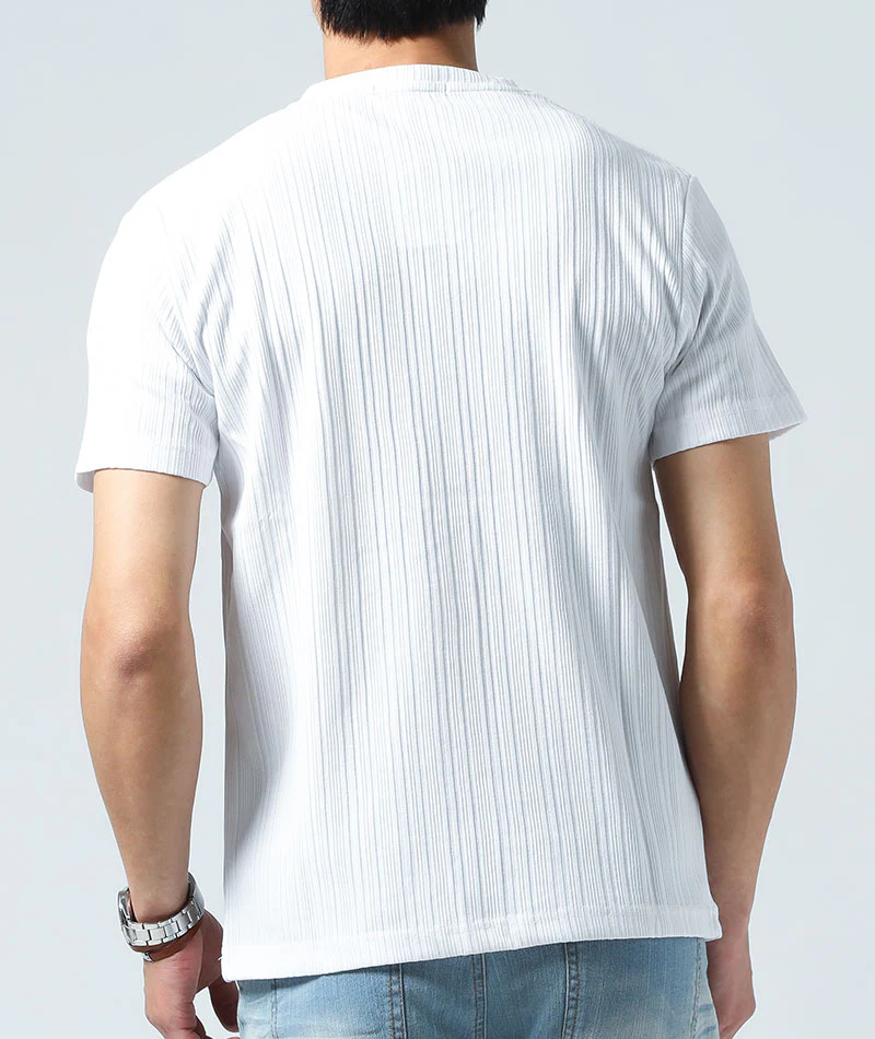 ランダムテレコ半袖VネックTシャツ　3枚セット - Image 74
