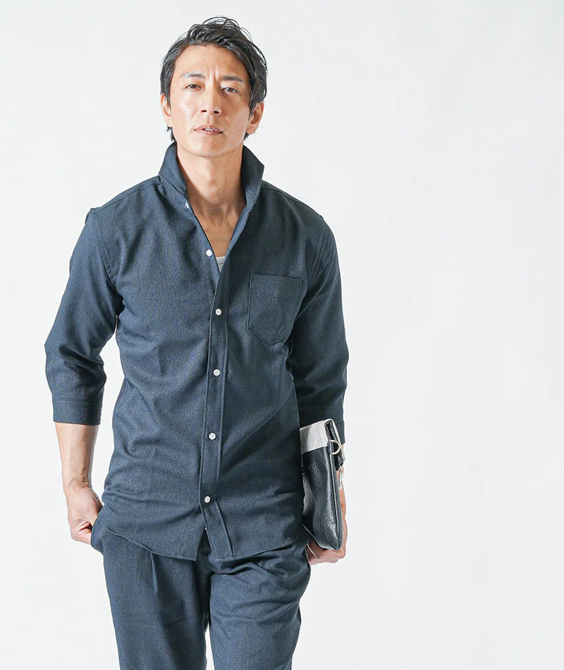 接触冷感パナマ織り7分袖シャツ×イージーパンツ　セットアップ - Image 32