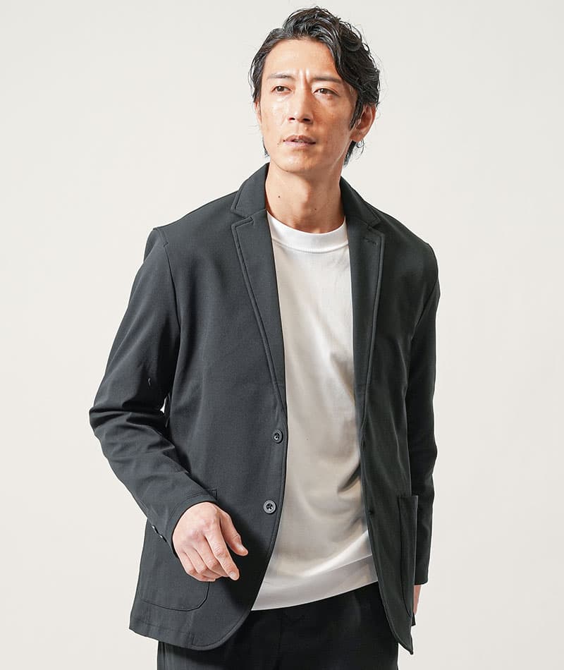 エアリーダンボール長袖テーラードジャケット×スラックスイージーパンツ　セットアップ - Image 11