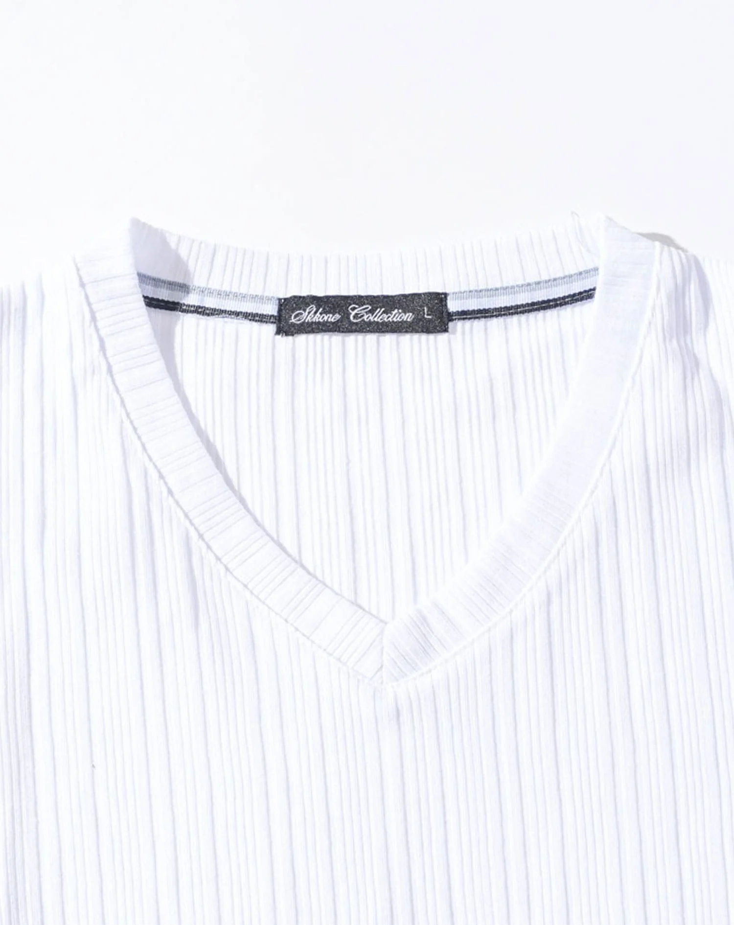 平織り7分袖オンブレチェックシャツ×半袖VネックTシャツ　2点セット - Image 25