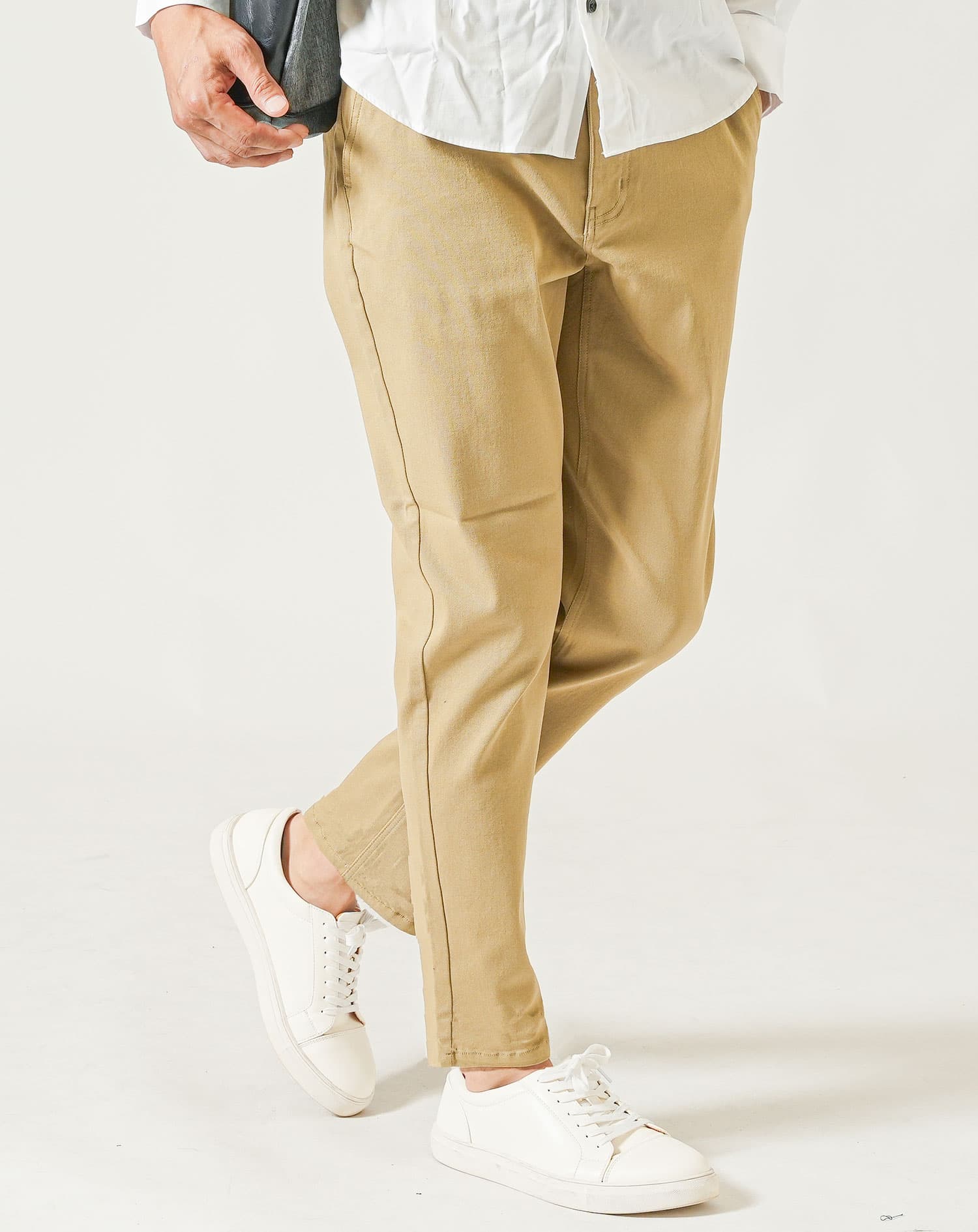 厚手生地ストレッチテーパードチノパンツ - Image 13