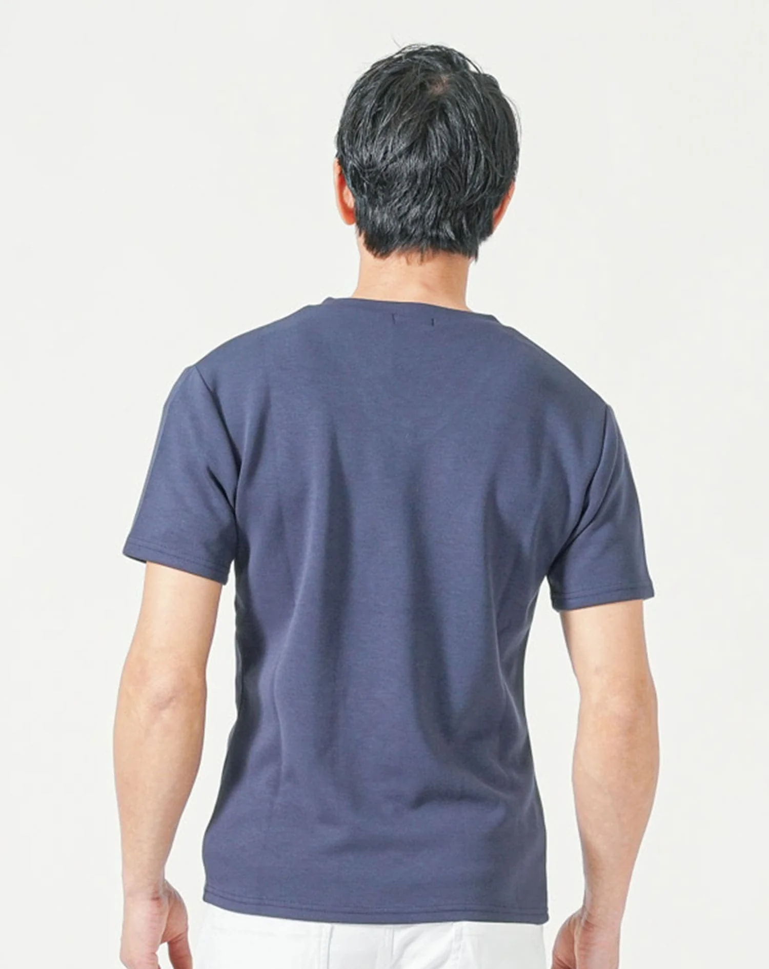 厚手生地＆接触冷感スリムフィット半袖VネックTシャツ - Image 26