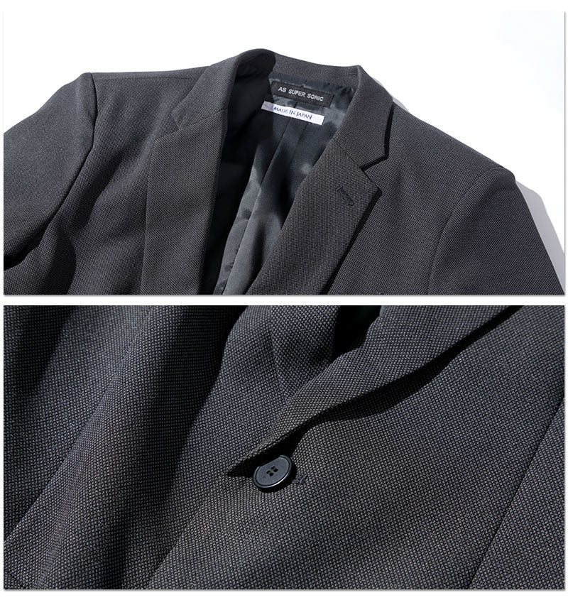 グレーテーラードジャケット×白半袖Tシャツ 60代メンズ2点トップスコーデセット biz - Image 5