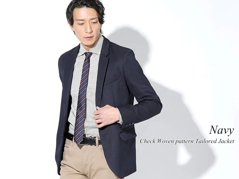 ネイビーテーラードジャケット×黒半袖Tシャツ 60代メンズ2点トップスコーデセット biz - Image 4
