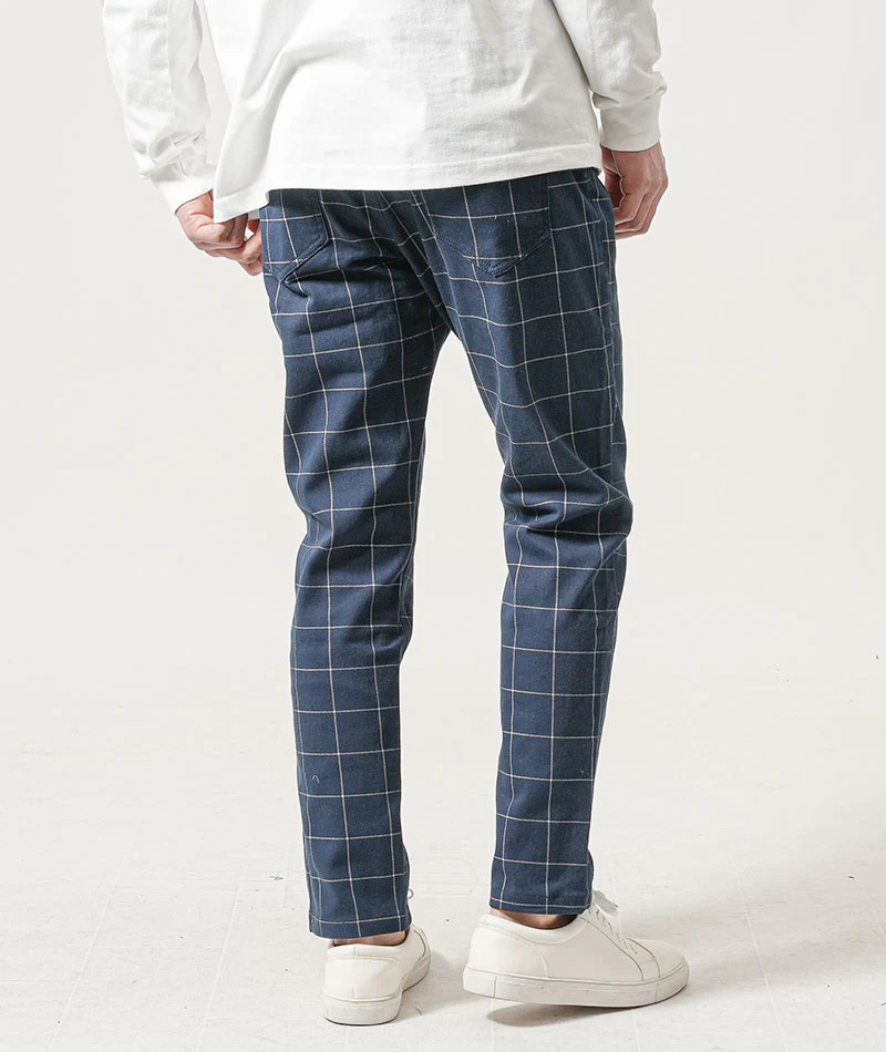 チェックデザインストレッチサルエルチノパンツ - Image 14