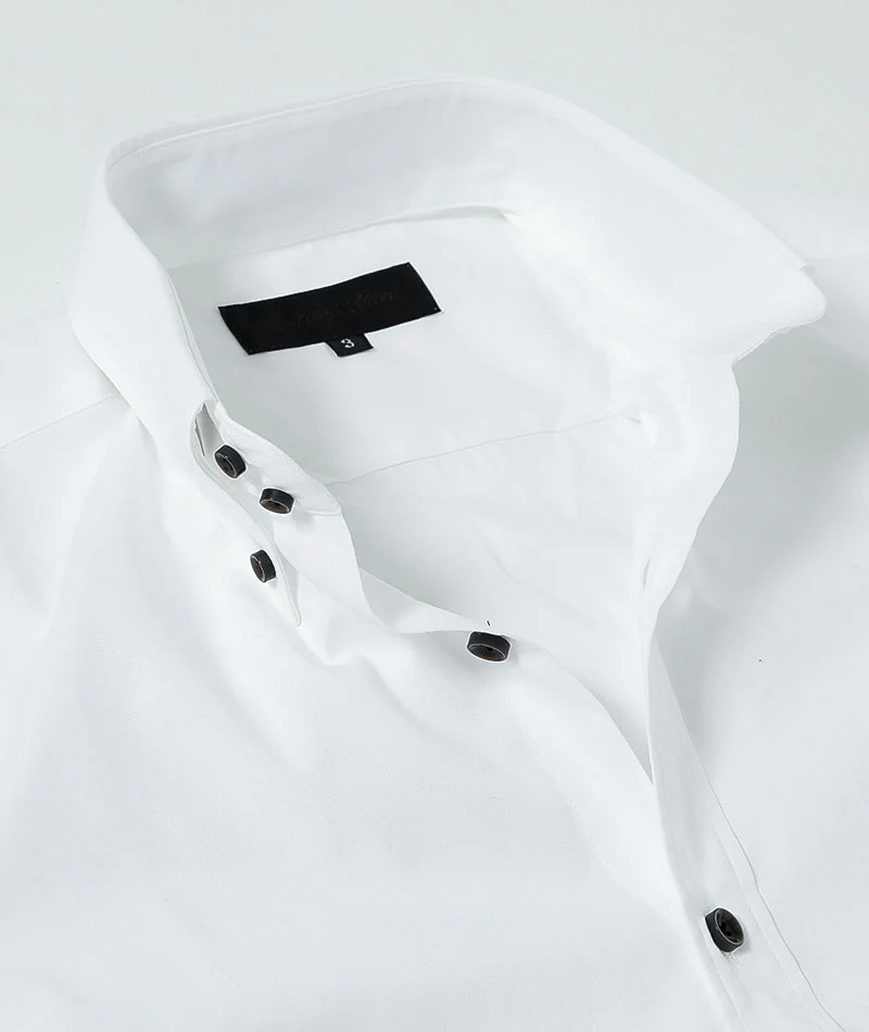 日本製スリムフィットボタンダウン長袖ブロードシャツ - Image 72