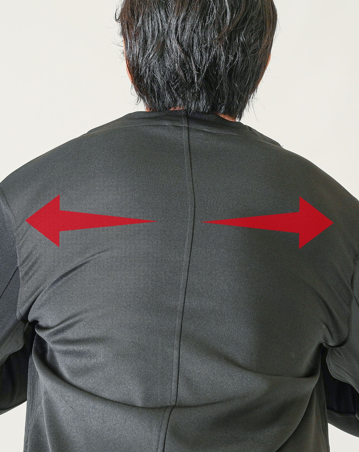 1ボタンストレッチ長袖ノーカラージャケット - Image 10