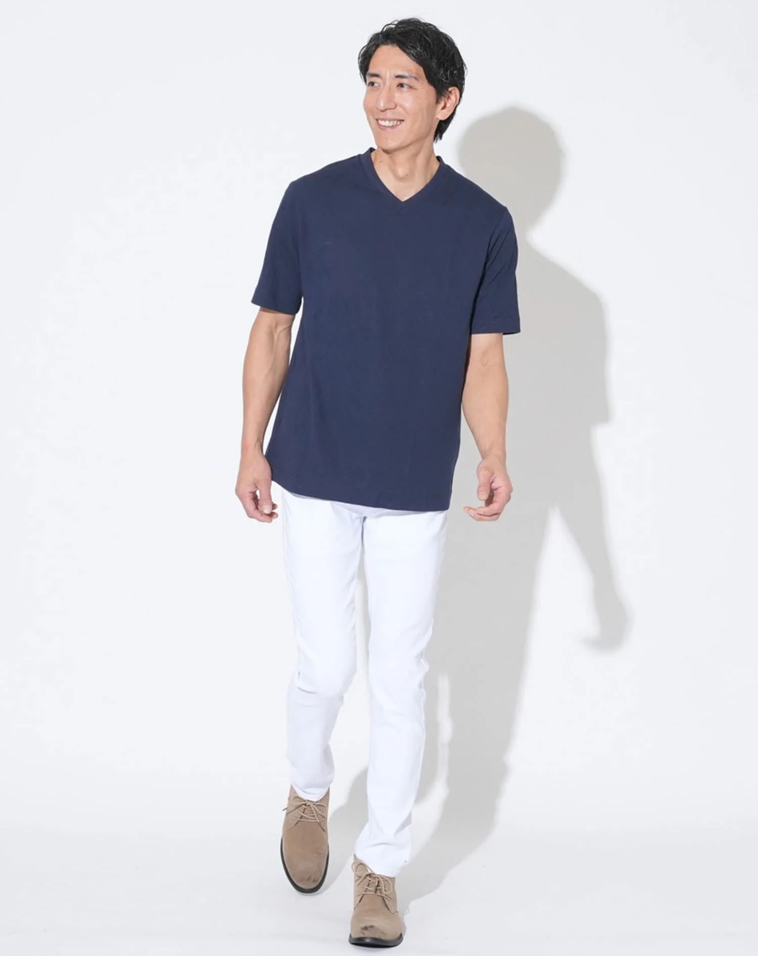 ジャケット専用インナークールマックスVネック半袖Tシャツ - Image 19