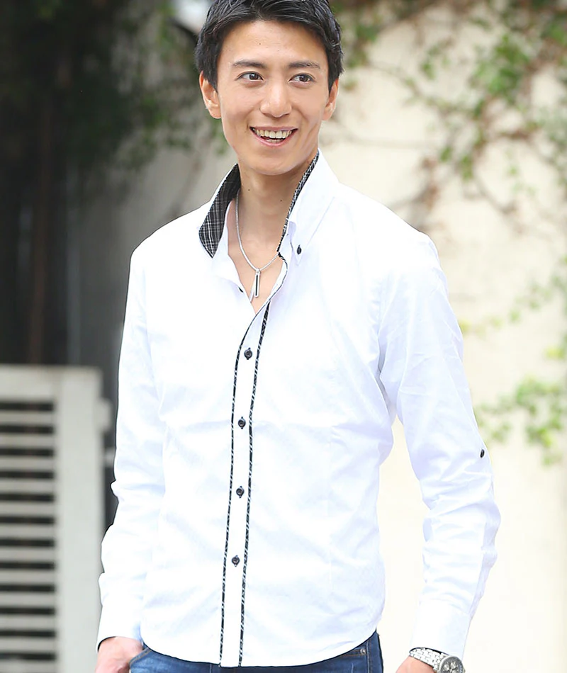 形態安定２枚襟前立てデザイン美シルエットシャツ - Image 9