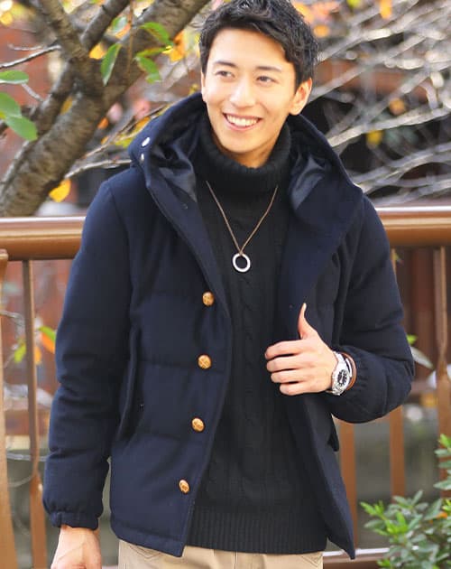 ウール混フード付きプレミアムダウンジャケット - Image 15