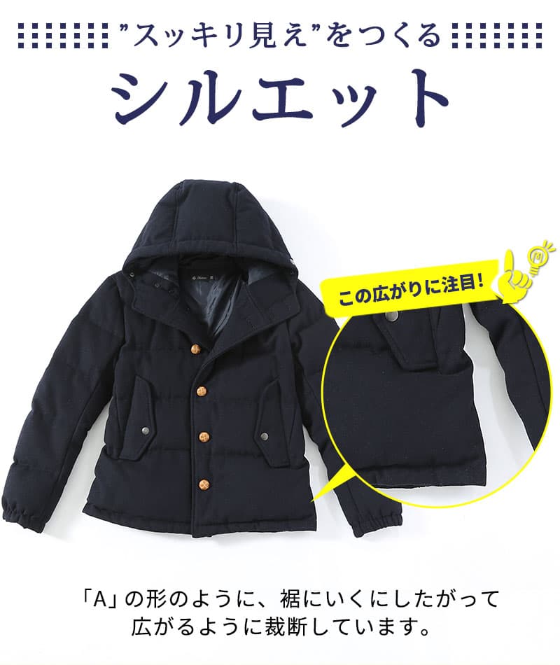 ウール混フード付きプレミアムダウンジャケット - Image 7