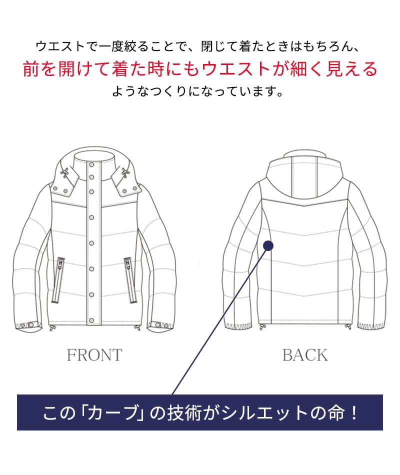 ウール混フード付きプレミアムダウンジャケット - Image 8