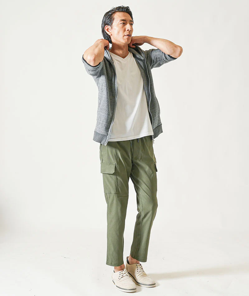 接触冷感スーパーストレッチアンクルカーゴパンツ - Image 11