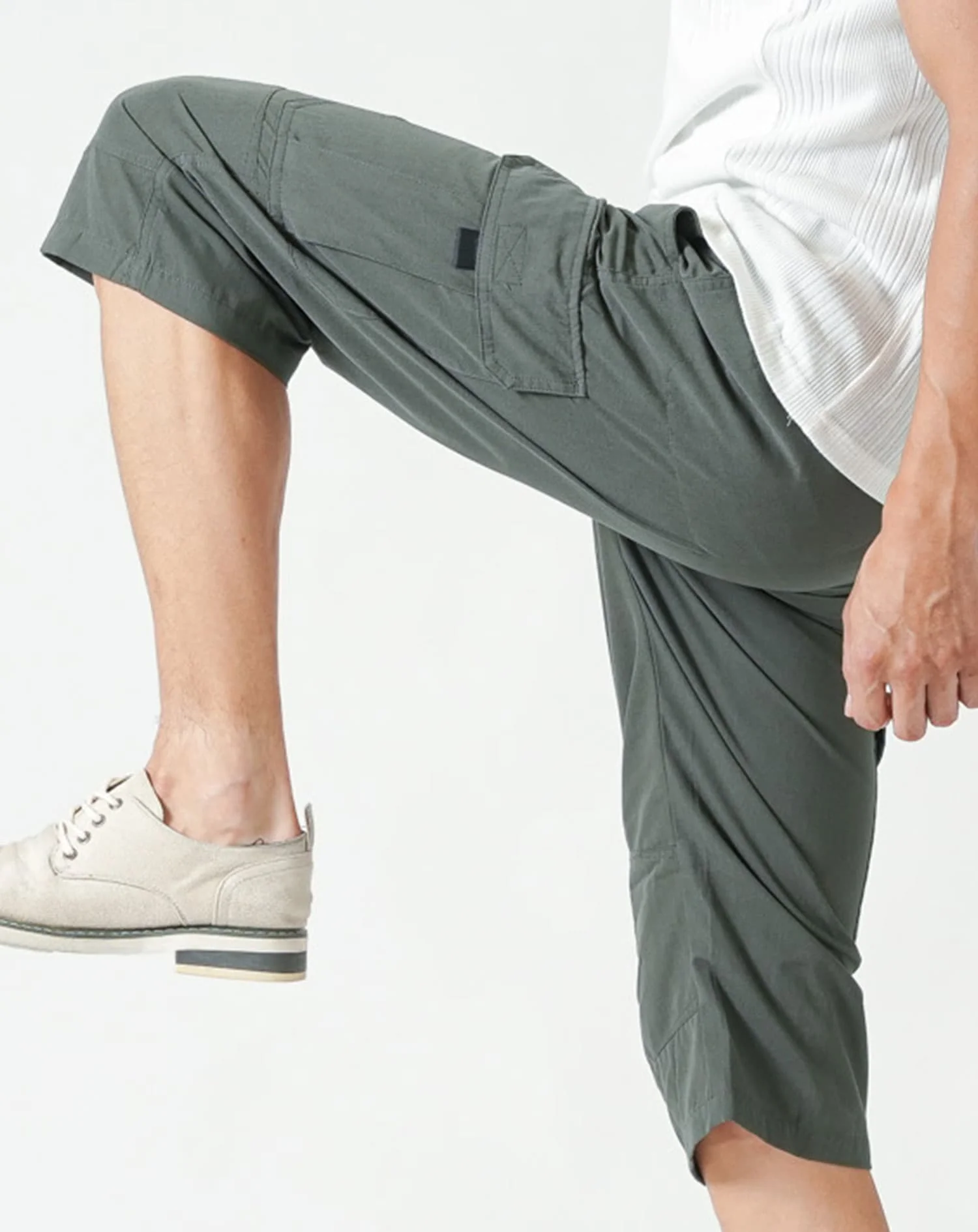 接触冷感ストレッチクロップドカーゴパンツ - Image 15