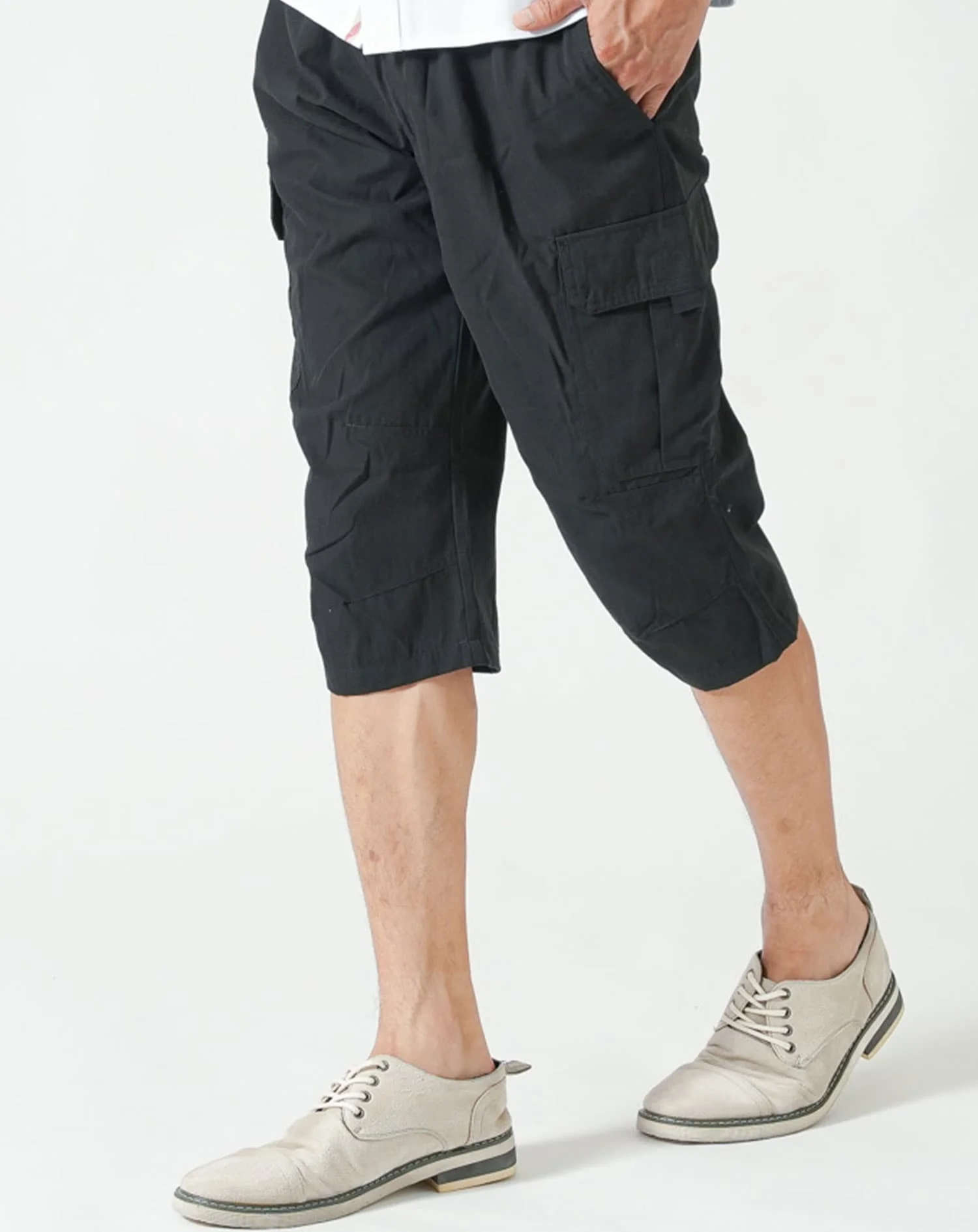 接触冷感ストレッチクロップドカーゴパンツ - Image 3