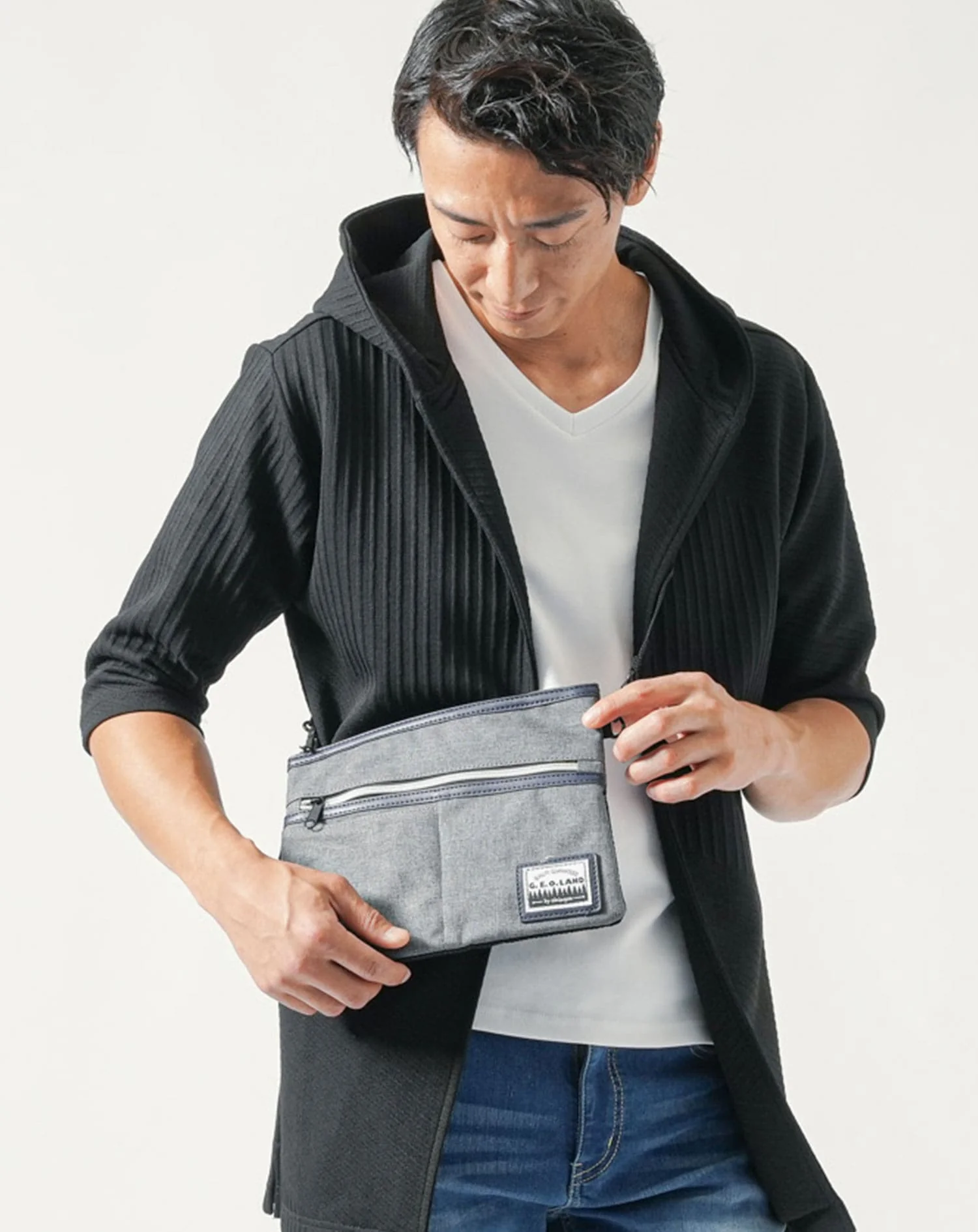 配色切り替えサコッシュミニショルダーバッグ - Image 5