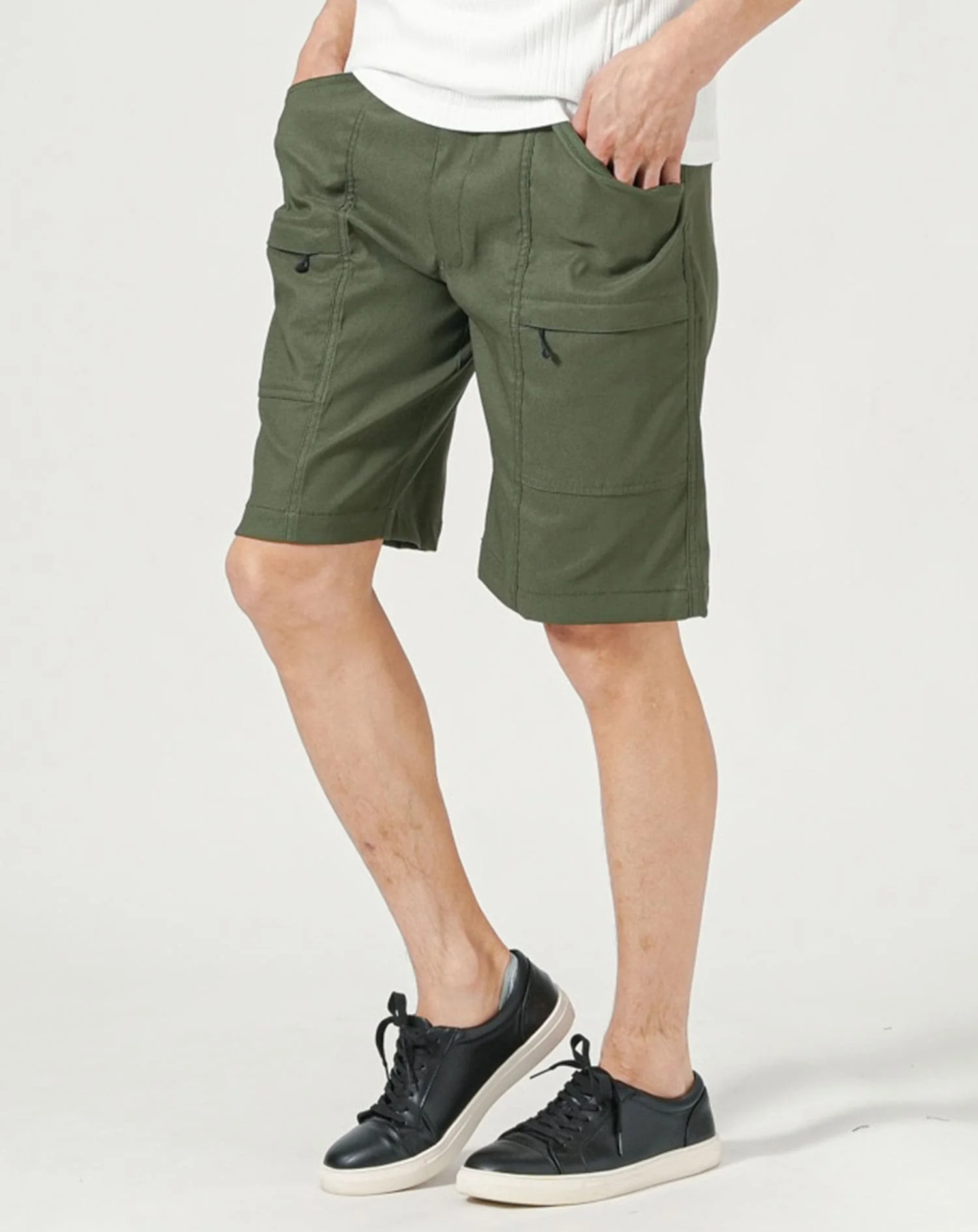 接触冷感ストレッチチノハーフカーゴパンツ - Image 5
