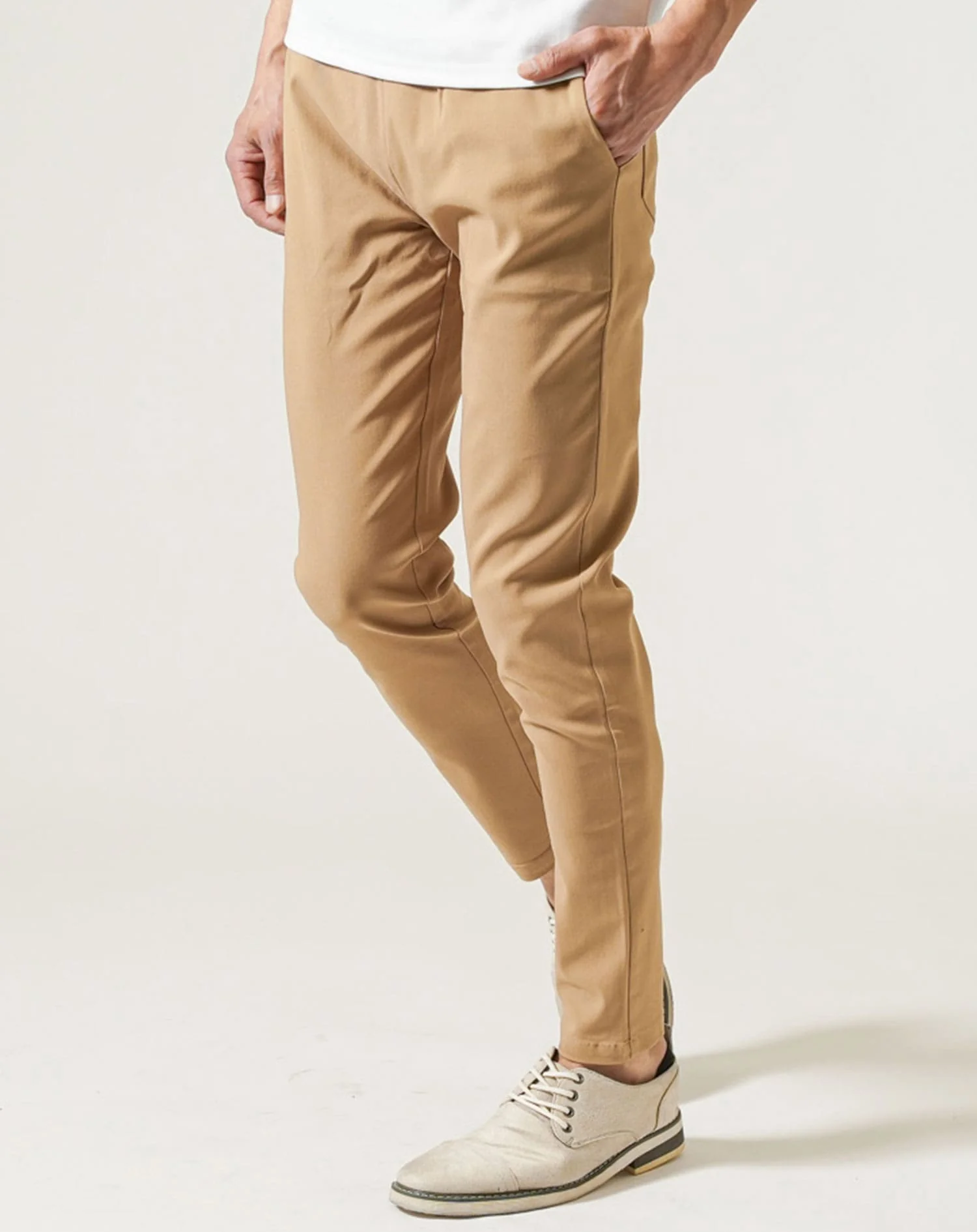接触冷感スーパーストレッチスキニーテーパードイージーチノパンツ - Image 17