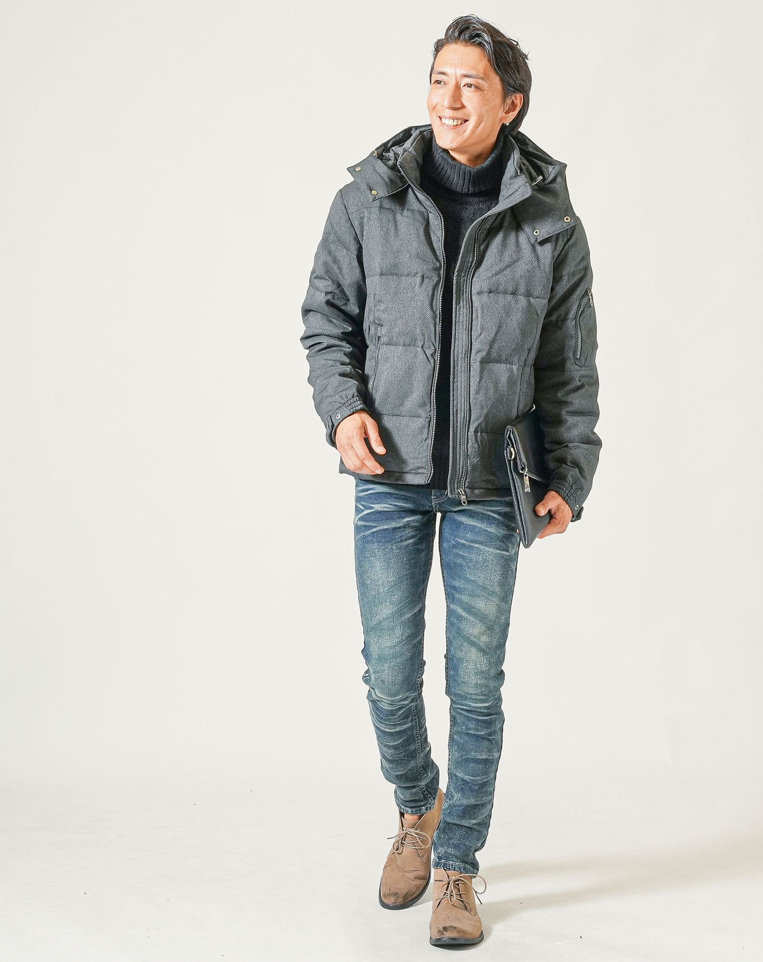 スリムフィットフード付きダウンジャケット - Image 21