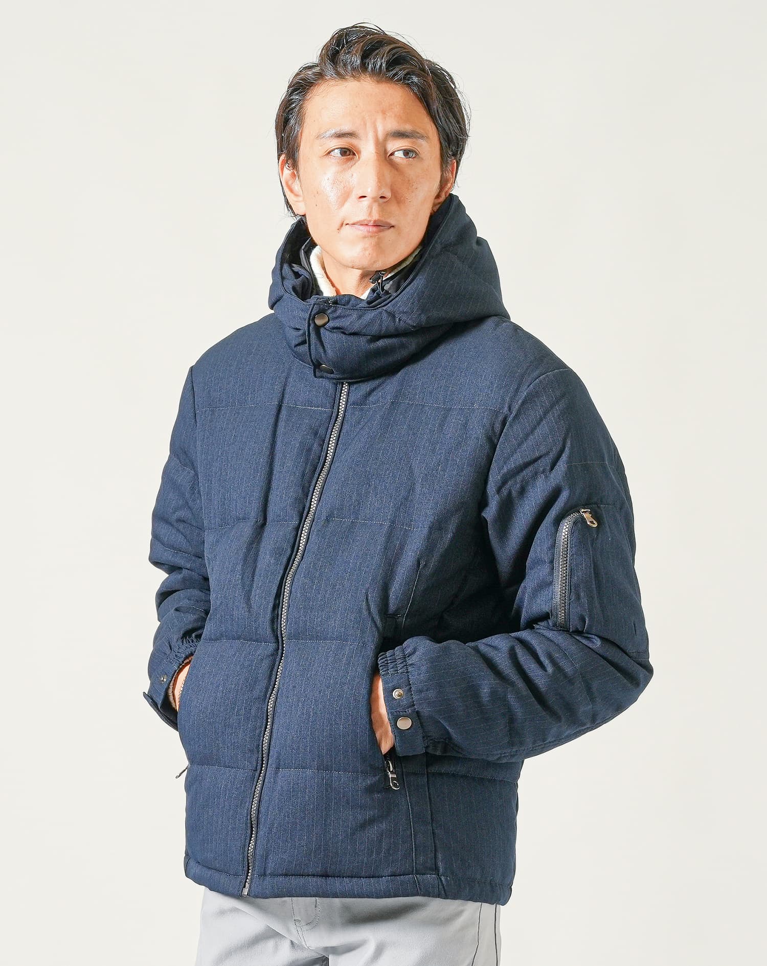 スリムフィットフード付きダウンジャケット - Image 23