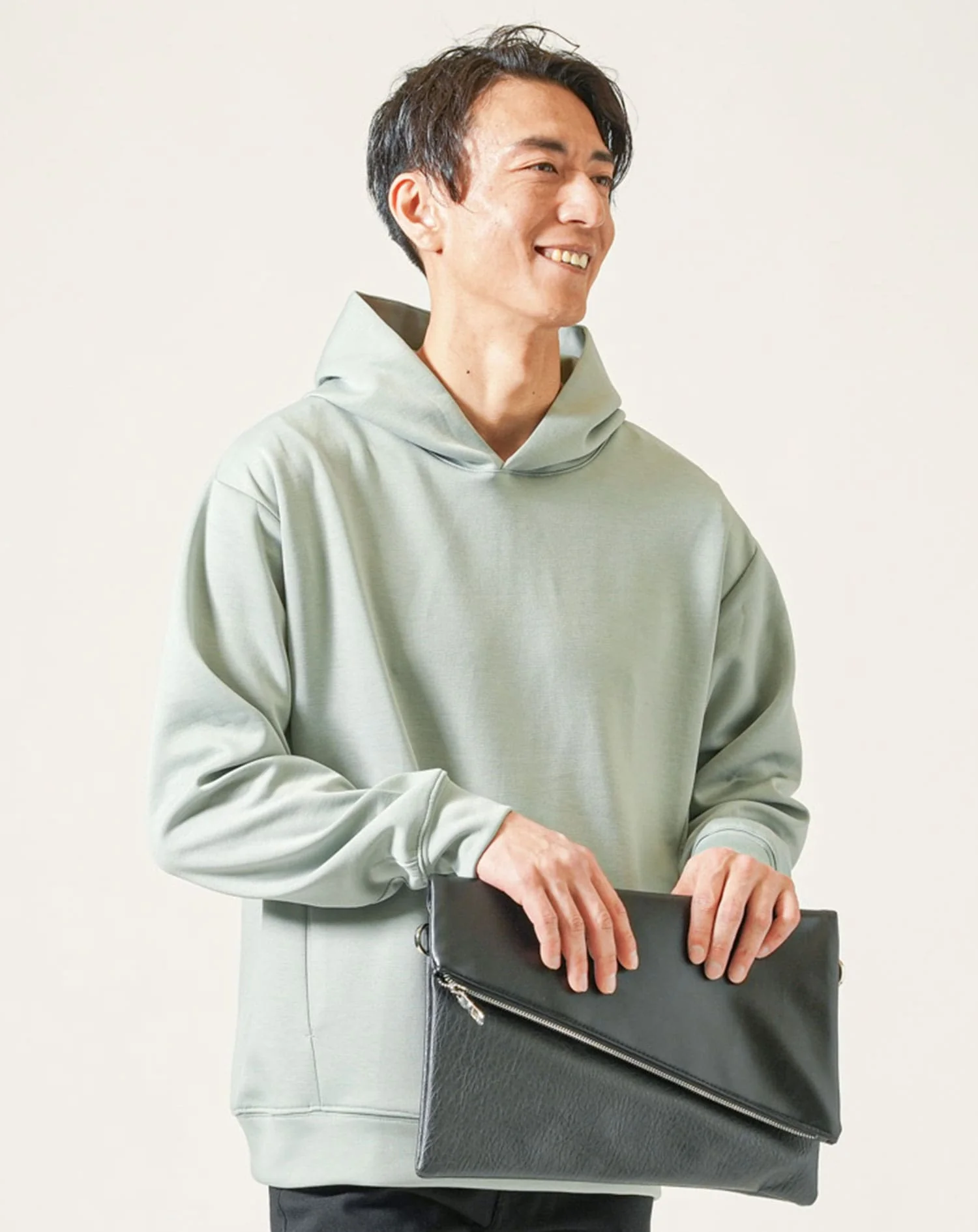 ダンボールニット長袖ストレッチプルオーバーパーカー - Image 26