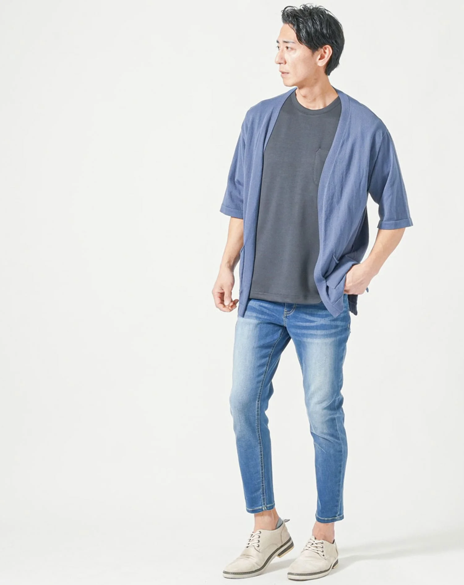 涼しい接触冷感クルーネックストレッチ半袖Tシャツ - Image 23