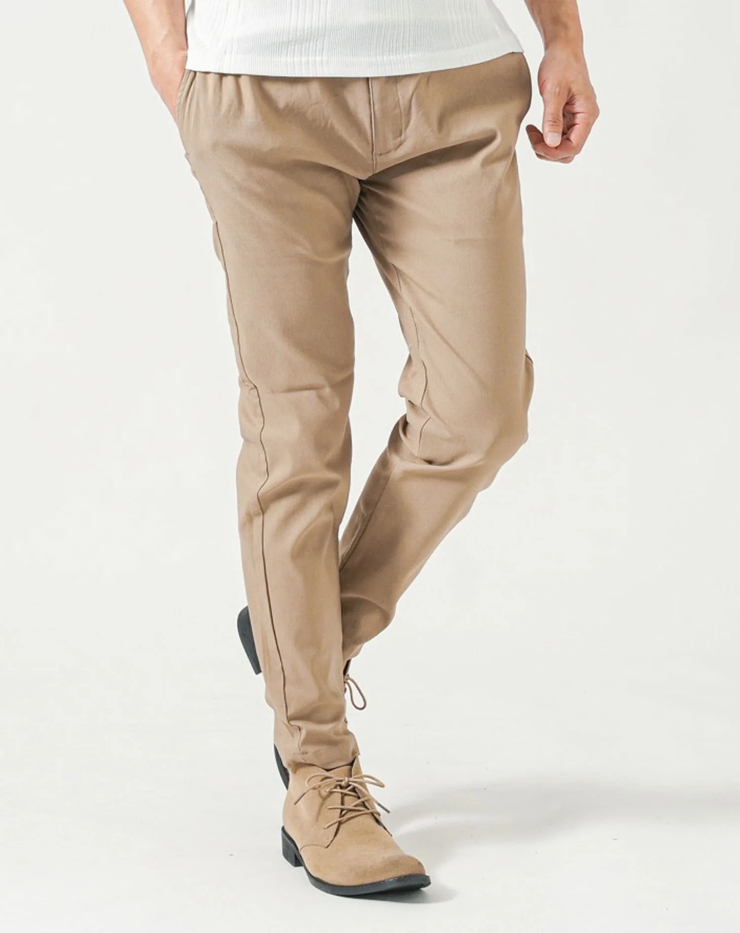 前開きタイプ　2倍ストレッチスリムテーパードチノパンツ - Image 15