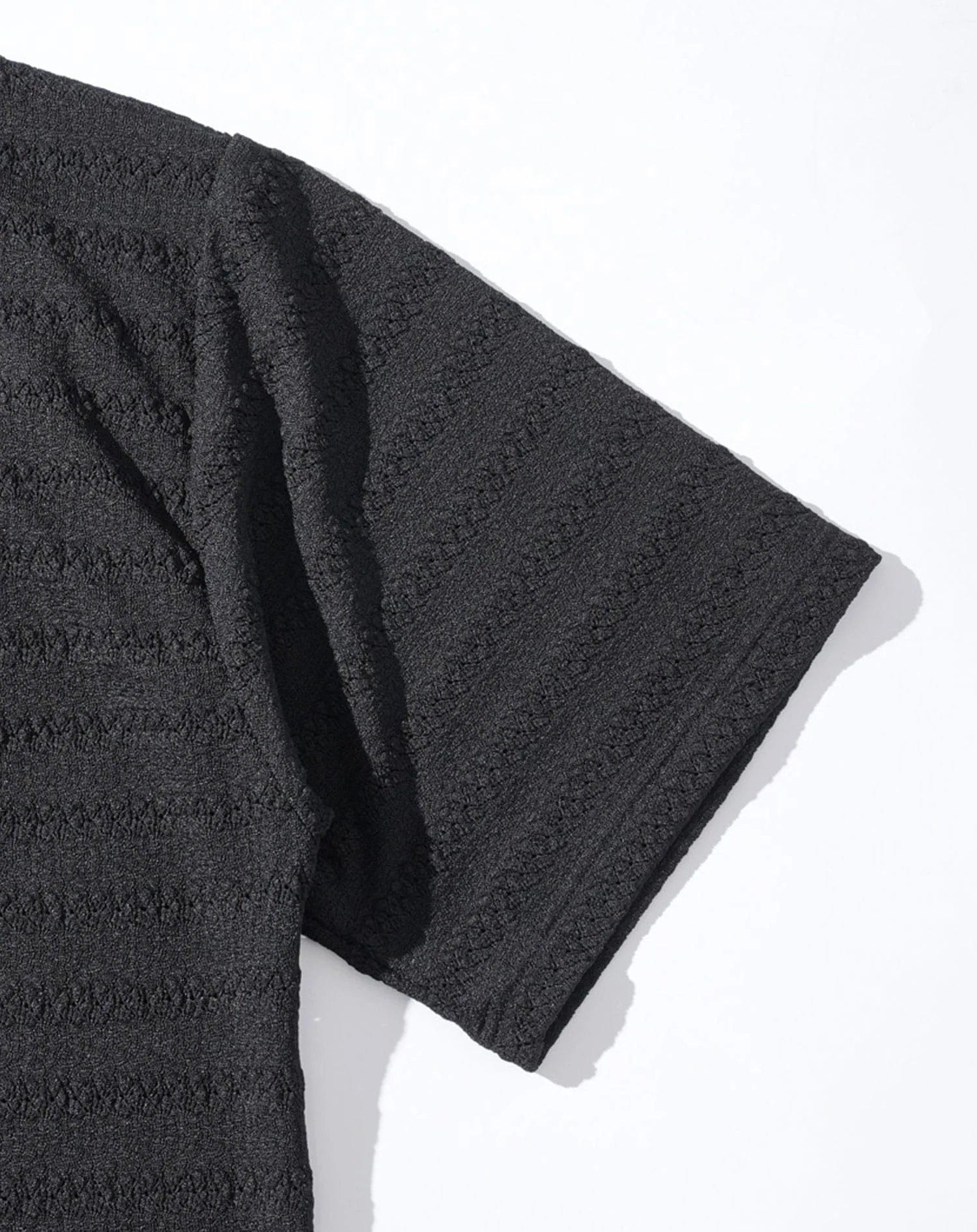 「2枚セット」オーバーサイズ半袖メッシュニットTシャツ×ノースリーブTシャツ - Image 16