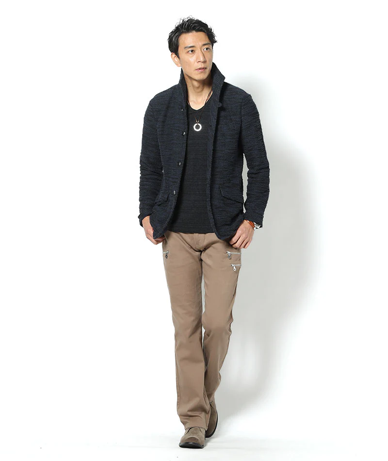 段染め杢フライス長袖VネックTシャツ - Image 19