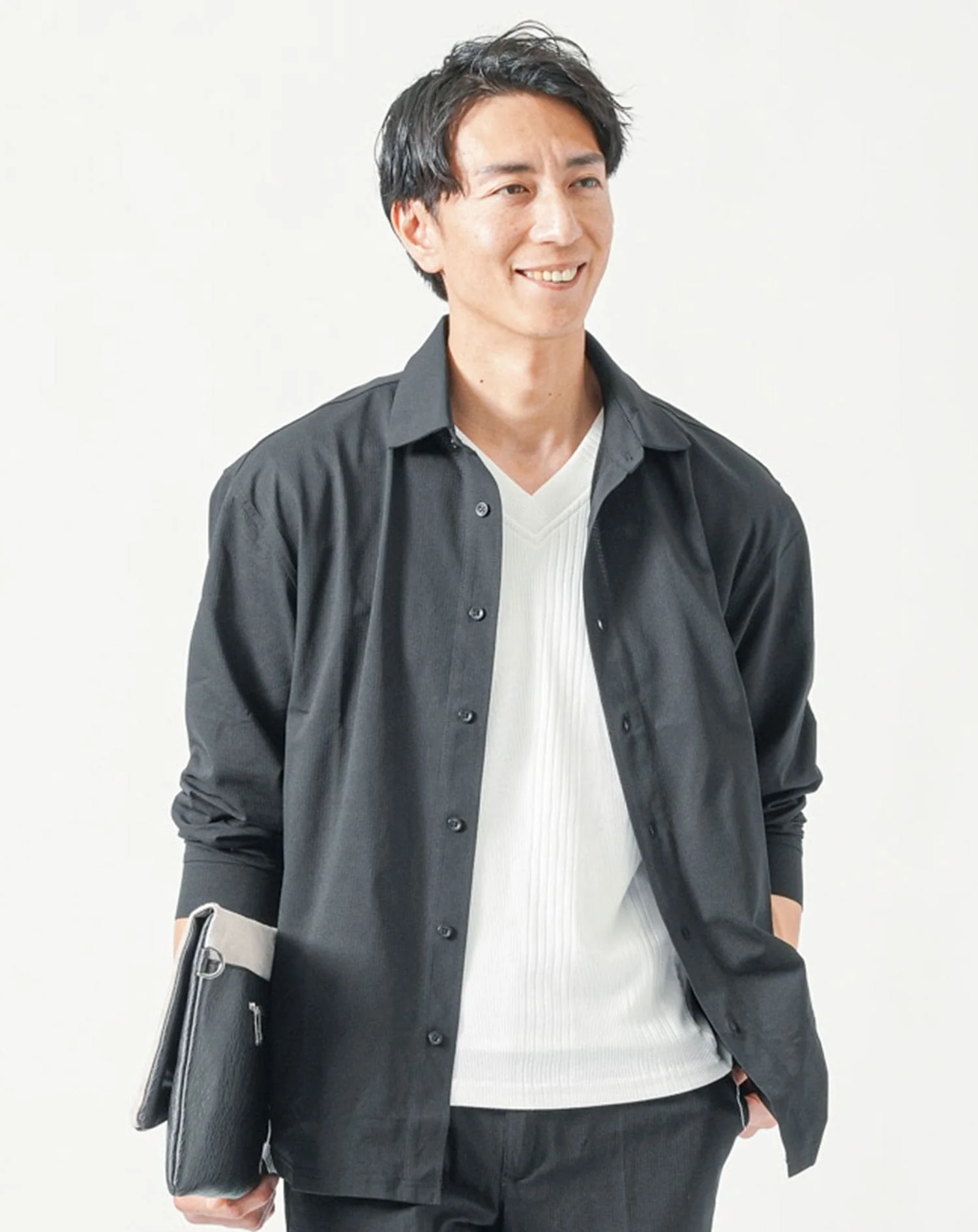 セットアップ　ブレサブルクール長袖シャツアウター×テーパードトラウザーパンツ - Image 21