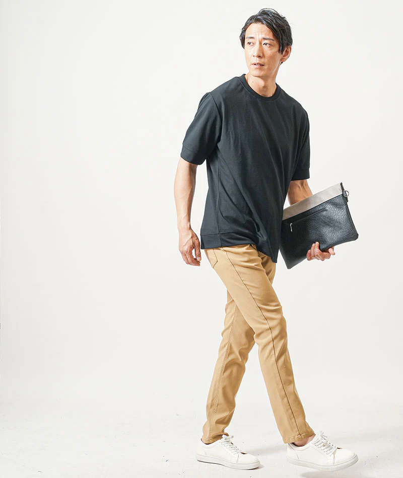 汗染み軽減リブジャガード半袖クルーネックＴシャツ - Image 20