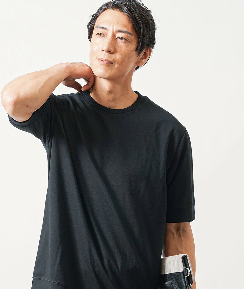 汗染み軽減リブジャガード半袖クルーネックＴシャツ - Image 21