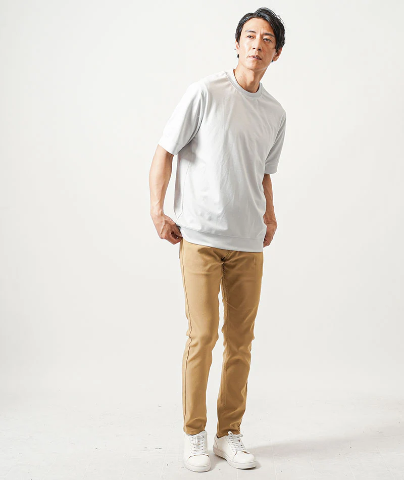 汗染み軽減リブジャガード半袖クルーネックＴシャツ - Image 29
