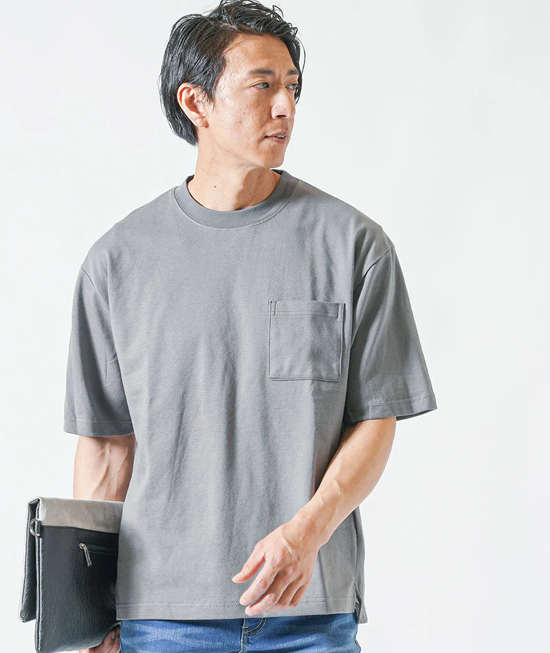 接触冷感オーバーサイズ半袖クルーネックTシャツ - Image 17